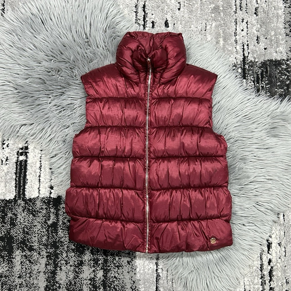 Mayoral Girls' Sleevless Burgundy Puffer Vest Jacket Size 12 Super Soft